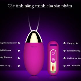 Trứng Rung Leten Lightning Big Có Điều Khiển Từ Xa 000